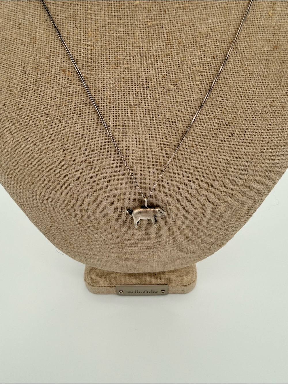 Vintage 70s/80s 925 Sterling Lucky Pig Pendant Necklace & Matching Earrings